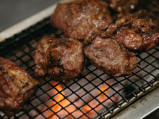 grilled meat on a grill