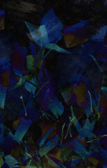 Expression bouquet of blooming lilacs. Abstract illustration for background.