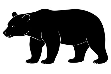 Black Bear Silhouette vector illustration