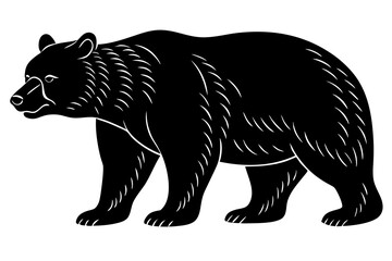 Black Bear Silhouette vector illustration