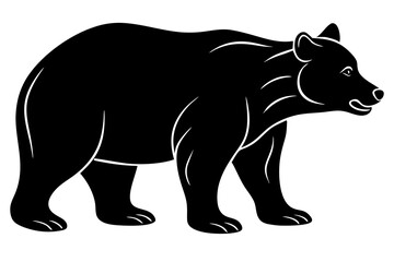 Black Bear Silhouette vector illustration