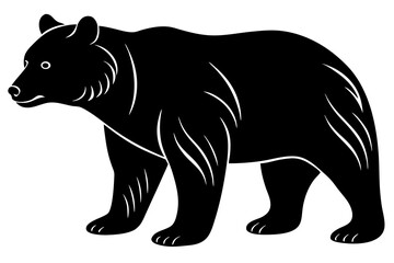 Black Bear Silhouette vector illustration