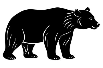 Black Bear Silhouette vector illustration