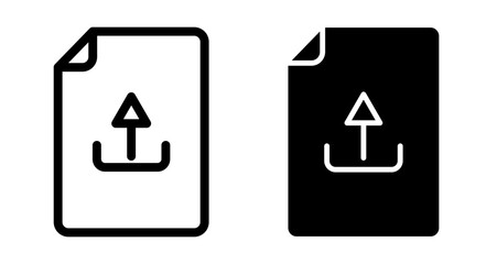 Upload file Icons pack in outlined and flat versions