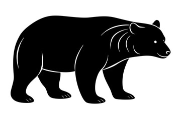 Black Bear Silhouette vector illustration