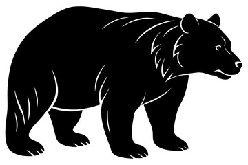 Black Bear Silhouette vector illustration