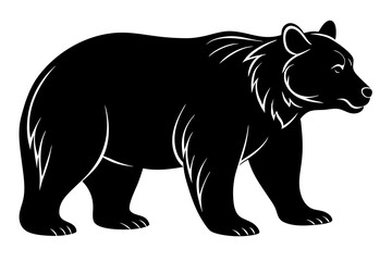 Black Bear Silhouette vector illustration