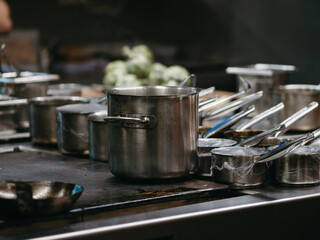 pots and pans on cuisine