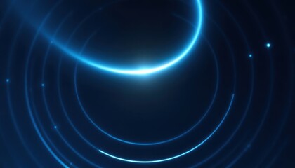 Wallpaper with a dark navy blue background with light forming a circle and white shining