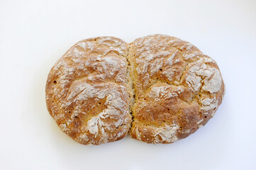ur parl or rye bread in pairs from south tyrol in northern italy in Valvenosta.