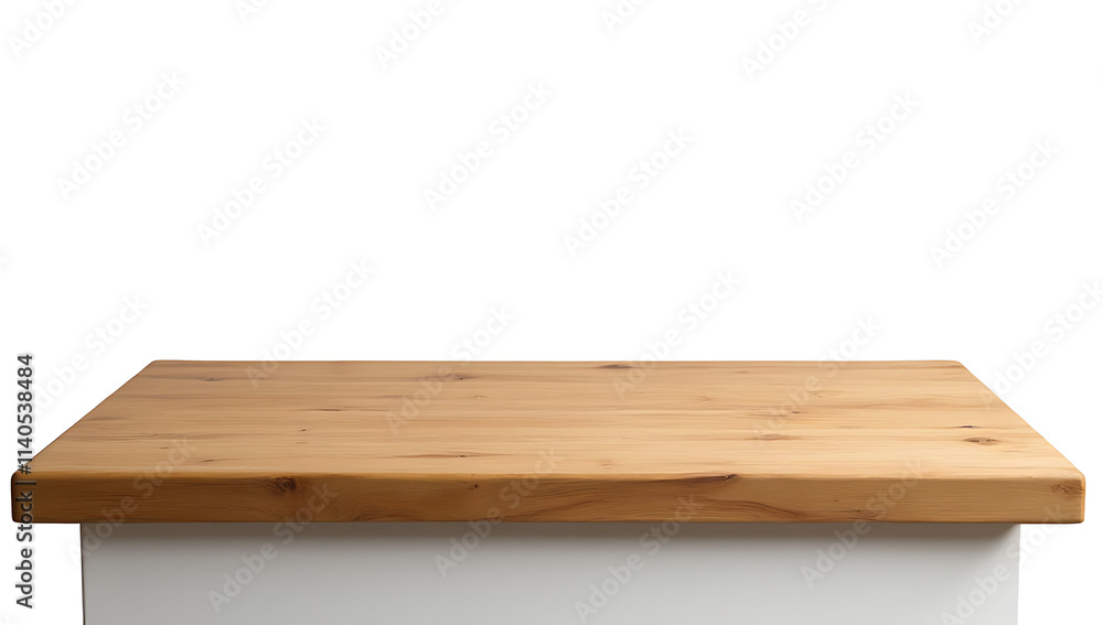 Poster Image of a wooden table top with a counter isolated on a transparent background available as a PNG file._00003_