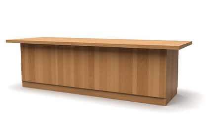Image of a wooden table top with a counter isolated on a transparent background available as a PNG file._00004_