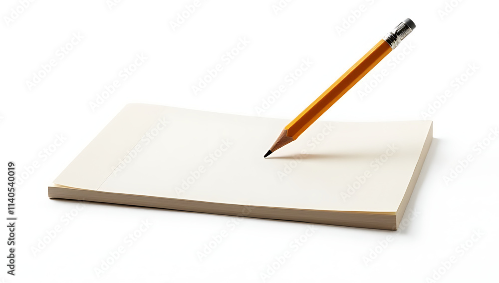 Poster Generating creative ideas with a simple pencil and paper is possible anywhere even on a plain white background always._00001_