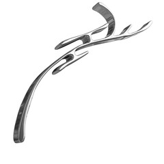 Chrome Tribal Black and White Reflection