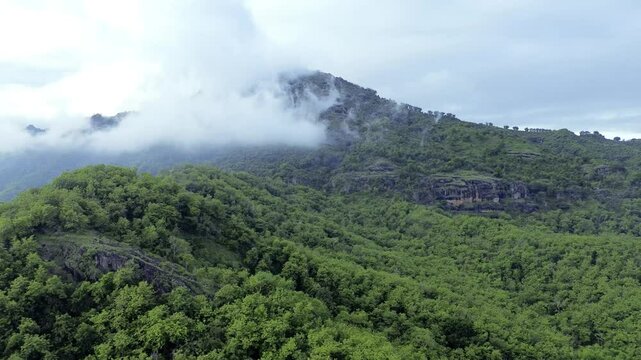 mountain landscape with clouds