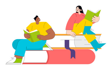 Young Businessman. Flat Vector Illustration