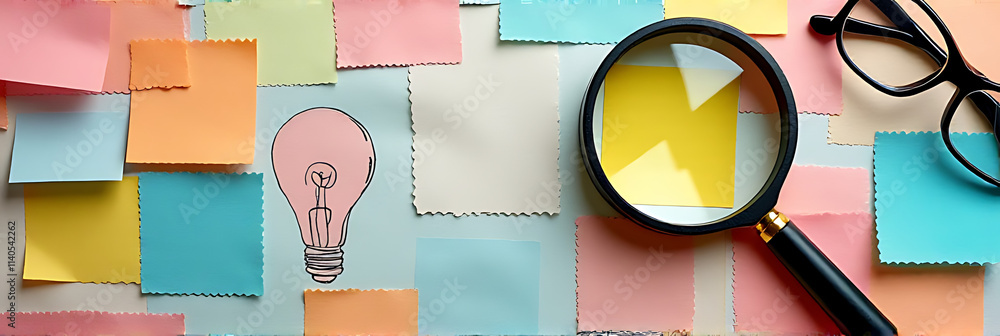 Aufkleber eative business ideas come from brainstorming sessions with unconventional tools like a magnifying g