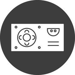 power supply icon in black circle