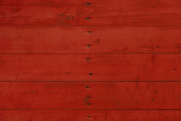 Red painted wooden planks background