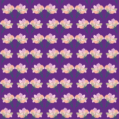 Vector floral seamless pattern with peonies stock illustration