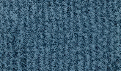 Close up soft blue microfiber towel texture