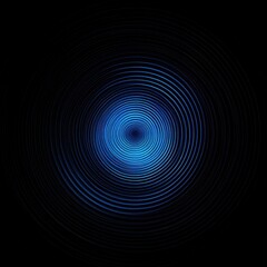 Abstract blue ripples radiating from a central point against a black background, creating a soothing visual effect.