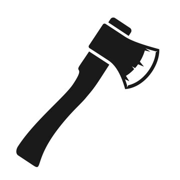 black axe isolated on white background clip art preview