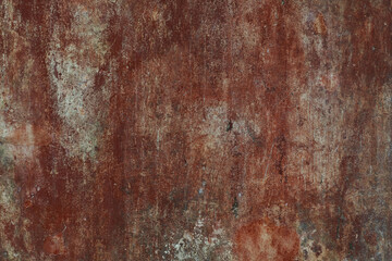 Grunge red brown old painted stone wall