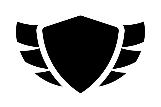 Icono de un escudo alado minimalista