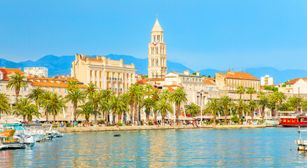 Split city skyline and Riva Waterfront promenade, Croatia © Arcady