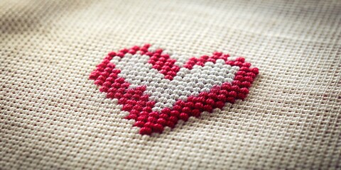Minimalist Cross Stitch Love Patterns: Simple Needlepoint Designs & Hearts