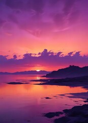 Fototapeta premium Gradient of vibrant orange and purple colors blending in a sunset-like atmosphere , orange gradient, sunset colors,
