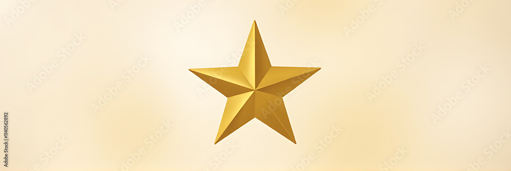 Poster a gold star is prominently displayed against a soft, pale colored background that adds visual appeal