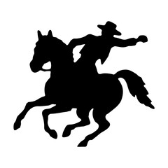 Horseman on horseback icon