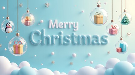 Naklejka premium Various Christmas, New Year card and banner collection: Santa Claus, Christmas tree, snowman, reindeer, ornament, xmas elements and decorations and many more