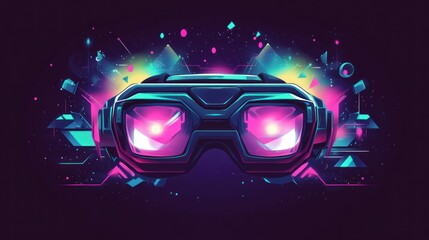 Retro Futuristic Goggles: A Digital Art Masterpiece