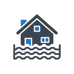 Flooded House Protection Icon