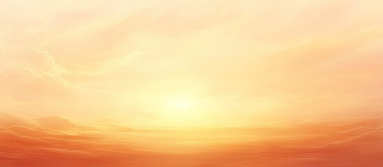 Obraz premium Warm sunset sky with soft clouds and glowing sun.