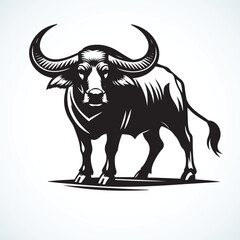 Elk vector silhouette with black and background 