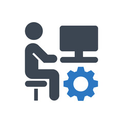 Computer User Gear Icon
