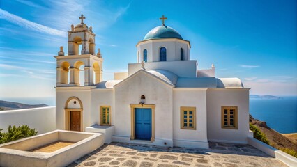 Obraz premium Minimalist Nisyros Island Church: Virgin Mary Nikia Village Greece Photography