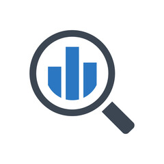 Data Analysis Magnifier Icon
