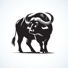 Elk vector silhouette with black and background 