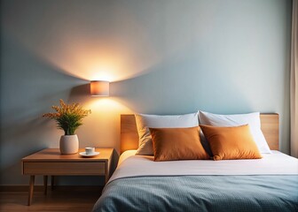 Minimalist Zzz Sleep Photography: Peaceful Dreamland, Restful Night, Sleepy Scene, Serene Bedroom,  Quiet Night, Calming Atmosphere, Simple Sleep, Cozy Bed