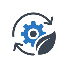 Sustainable Gear Leaf Icon