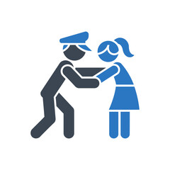 Child and Officer Help Icon