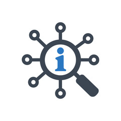 Info Magnifying Network Icon