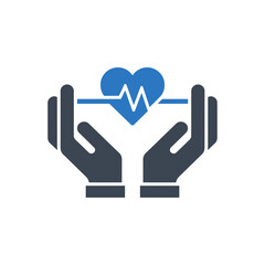 Medical Heart Support Icon