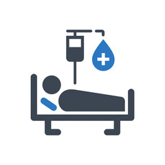 Patient Healthcare Bed Icon