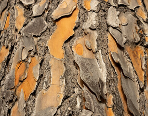 Maritime Pine, Pinus pinaster trunk symbol. Texture made of maritime pine tree bark. Beautiful...